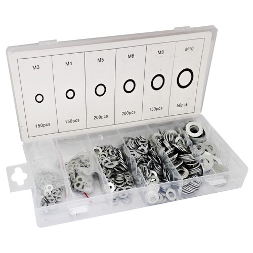 Kit Rondelle Acciaio 900 Pz Elastiche Circolari Assortite 20667